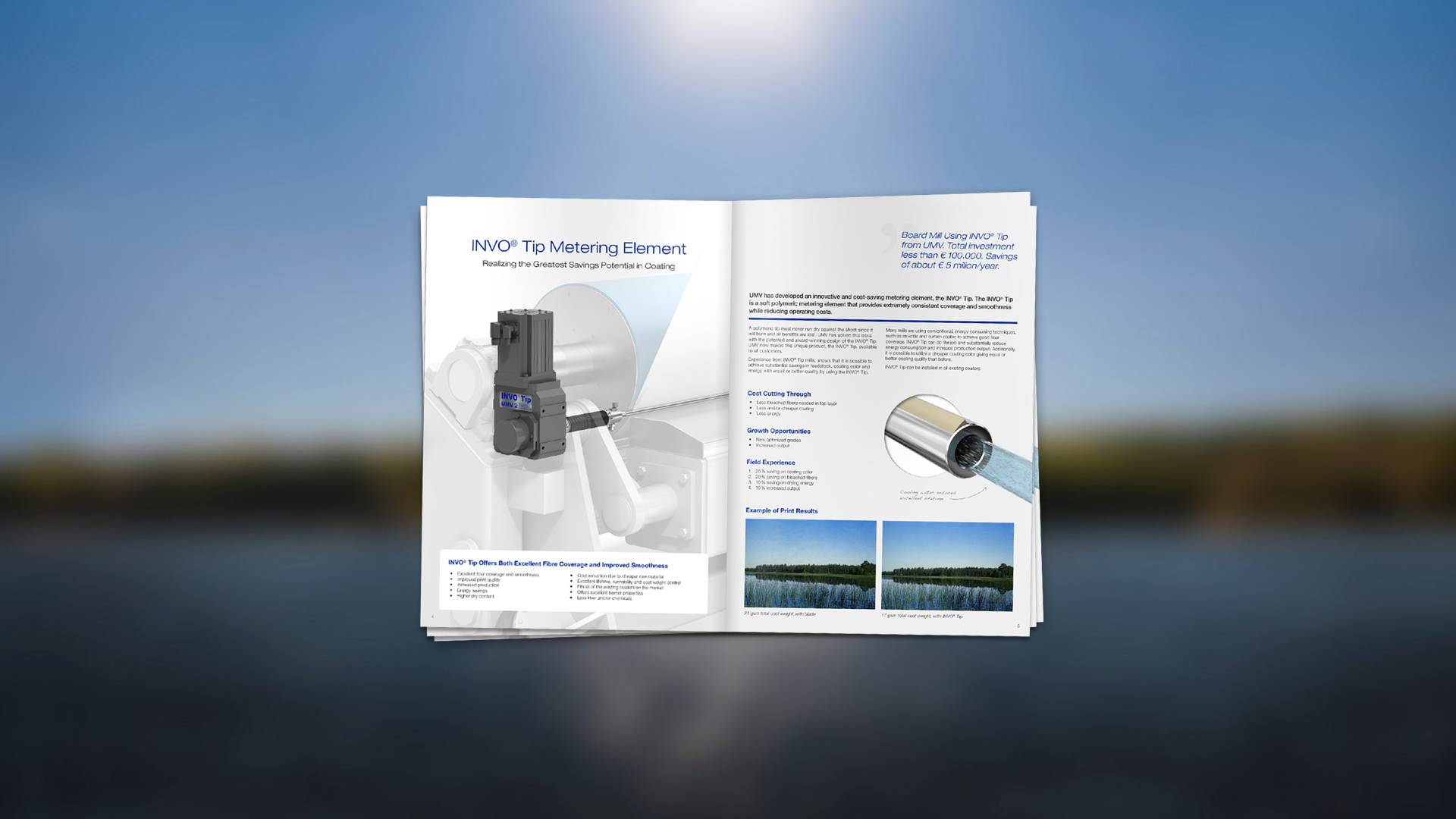 a display of Umv´s Product-brochure
